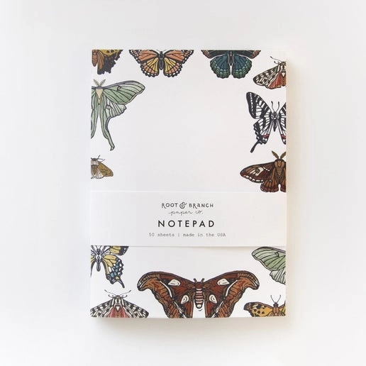 bright boxed Butterfly   Moth Notepad