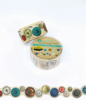 Button Washi Tape Round Top Yano Design strong