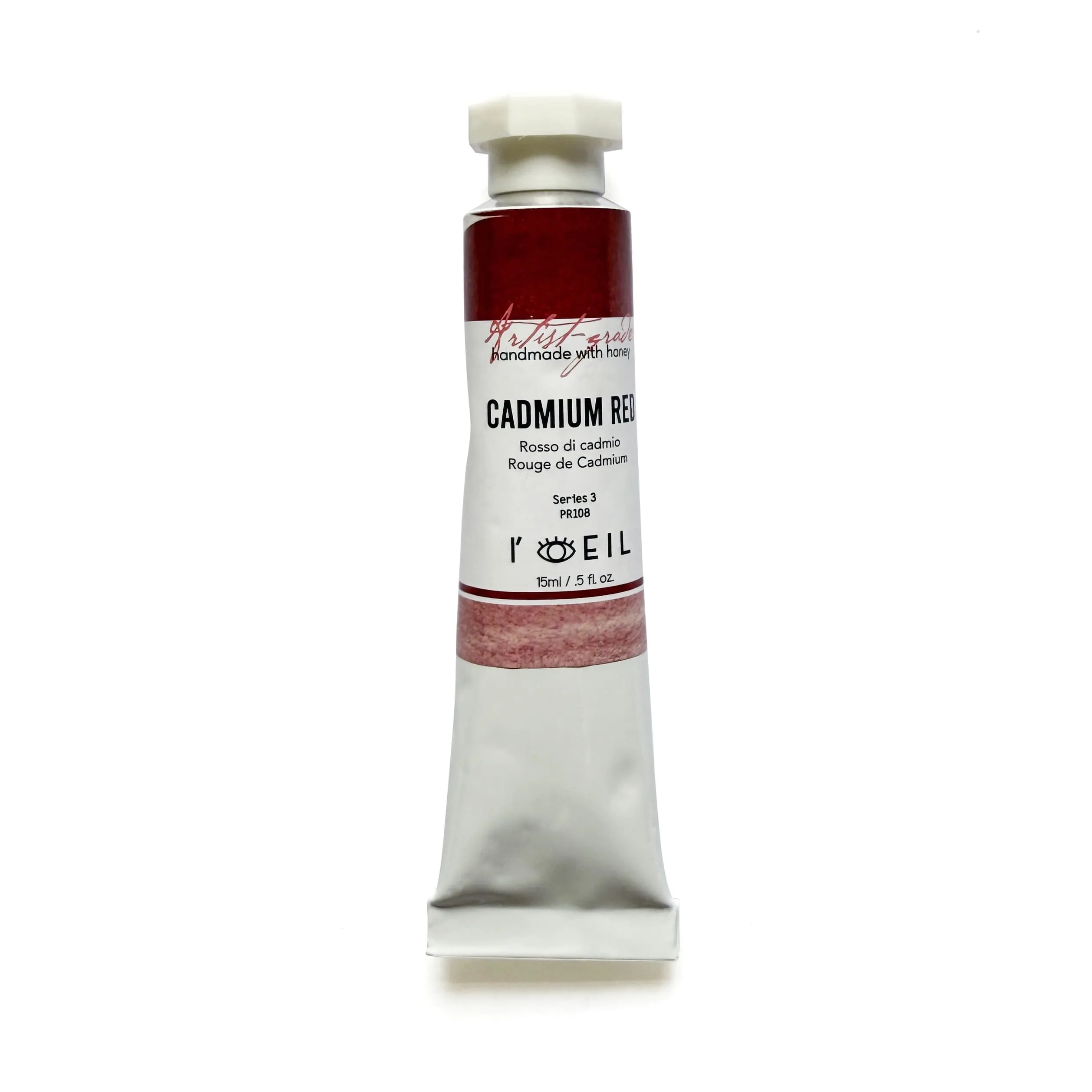 Cadmium Red Pr108 - Artist Grade Handmade Honey Based Watercolor Tube 15Ml bronze