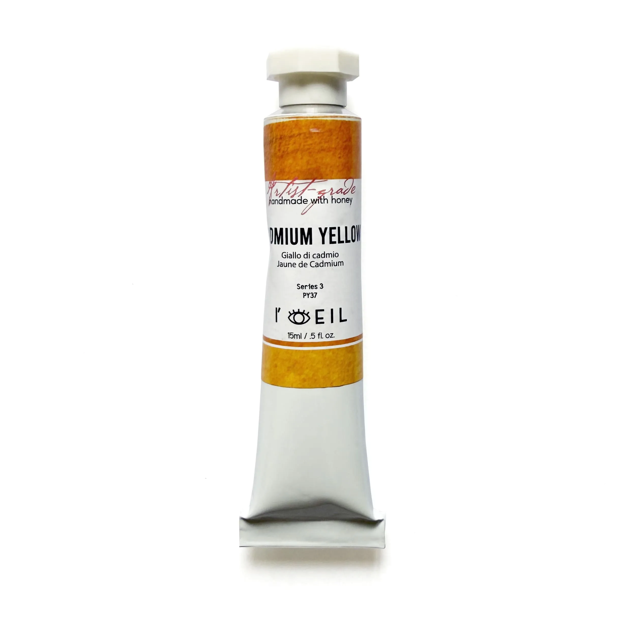 Cadmium Yellow Py108 - Artist Grade Handmade Honey Based Watercolor Tube 15Ml superior