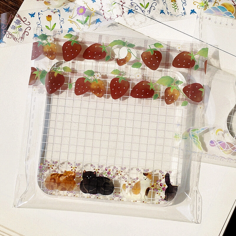 Cafe A La Mode Cat Pet Tape vintage square