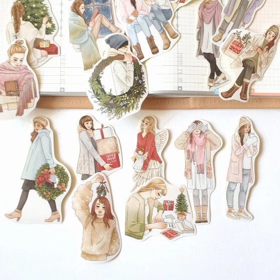 Cafe Analog X Windry R - Mistletoe Girls Stickers In Tin musthave limited