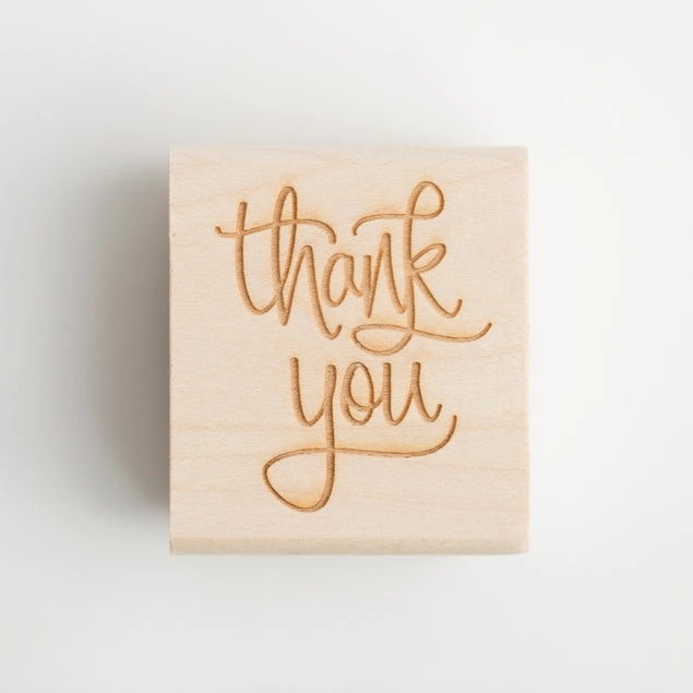 bronze Calligraphy Thank You Stamp