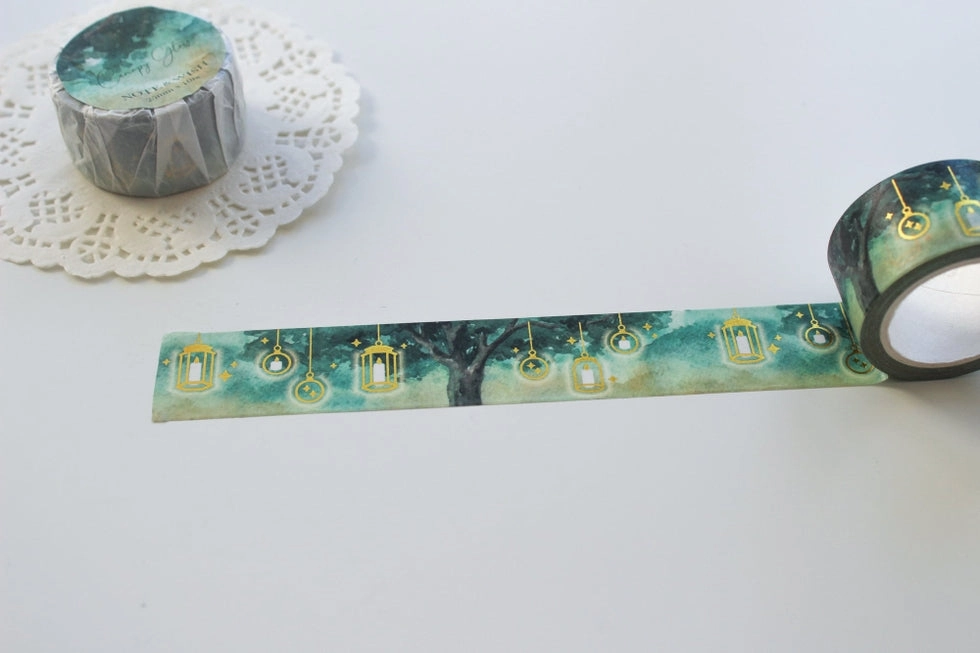 Canopy Glow Washi Tape - Woodland Lantern round