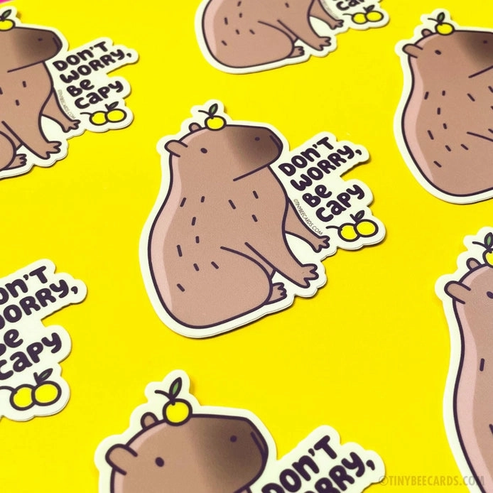 nonslip springloaded Capybara Vinyl Sticker