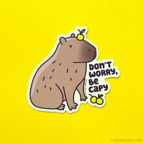 sturdy ergonomic Capybara Vinyl Sticker