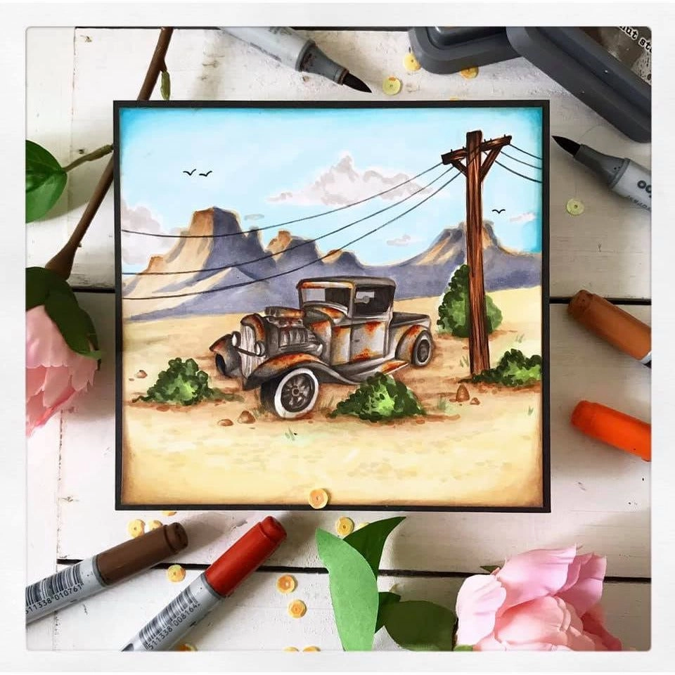 Car Show - 4X8 Stamp Set retractable
