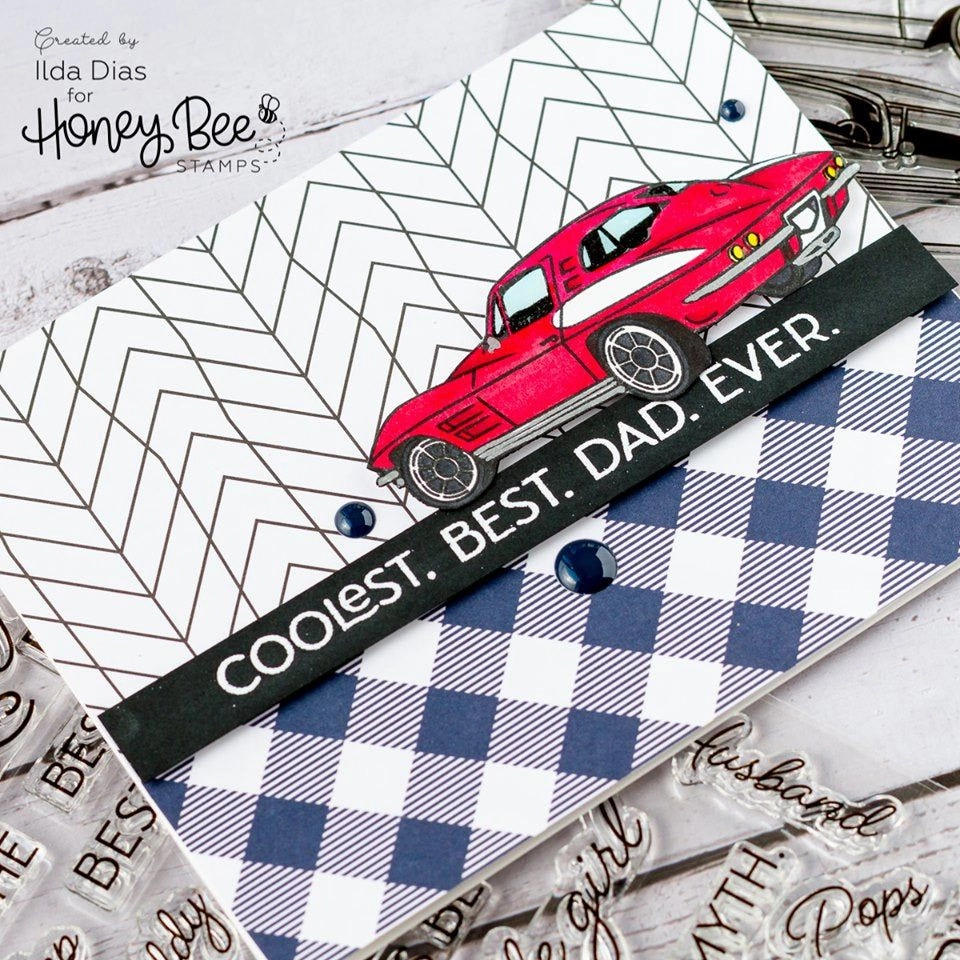 glass handy Car Show - 4X8 Stamp Set