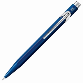 Caran D'Ache 844 Metal Sapphire Blue Mechanical Pencil plastic