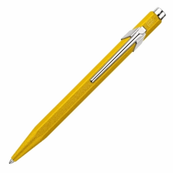 bamboo Caran D'Ache 849 Colormat-X Yellow Ballpoint Pen