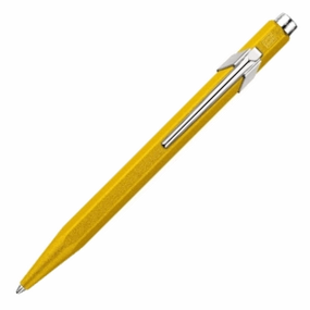 bamboo Caran D'Ache 849 Colormat-X Yellow Ballpoint Pen