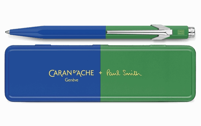 Caran D'Ache 849 Paul Smith Cobalt Blue And Emerald Green Ballpoint Pen foldable heatproof