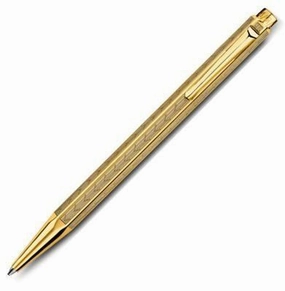 adjustable Caran D'Ache Ecridor Chevron Gilded Ballpoint Pen