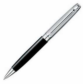 resilient Caran D'Ache Leman Bicolor Black Ballpoint Pen