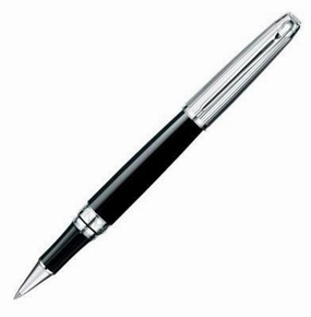 durable portable Caran D'Ache Leman Bicolor Black Rollerball Pen