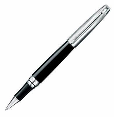 durable portable Caran D'Ache Leman Bicolor Black Rollerball Pen