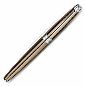 single Caran D'Ache Leman Caviar Silver Rollerball Pen