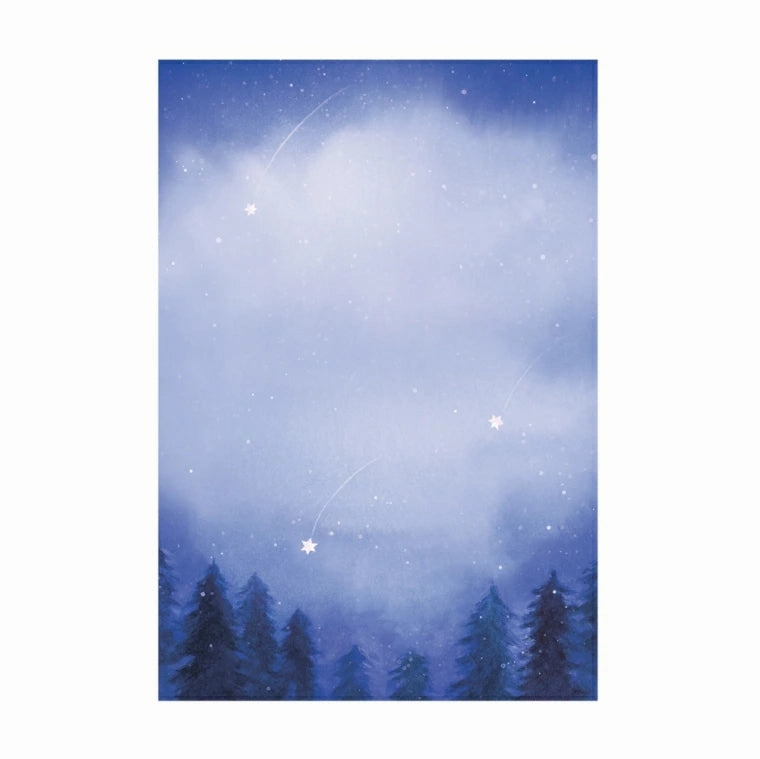 Card Sticky Notes Midnight Woods square collapsible