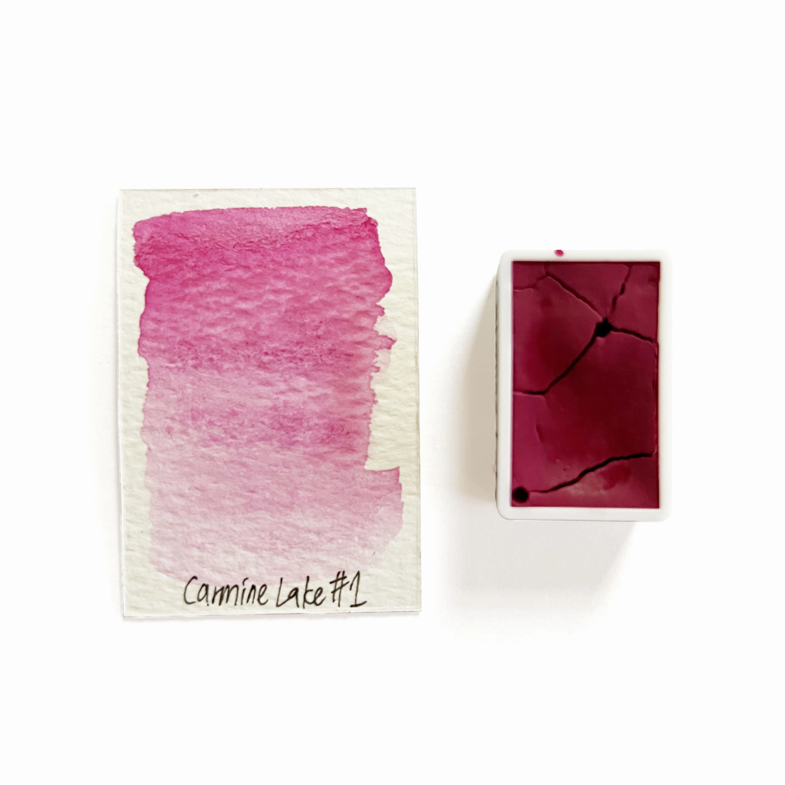 Carmine Lake Rose #1 Nr4 - Artist Grade Handmade Honey Based Watercolor Paint Full Pan 3.2Ml everyday glass