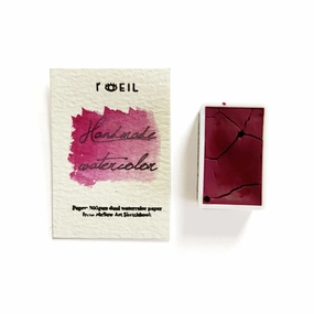 multipurpose luxury Carmine Lake Rose #1 Nr4 - Artist Grade Handmade Honey Based Watercolor Paint Full Pan 3.2Ml