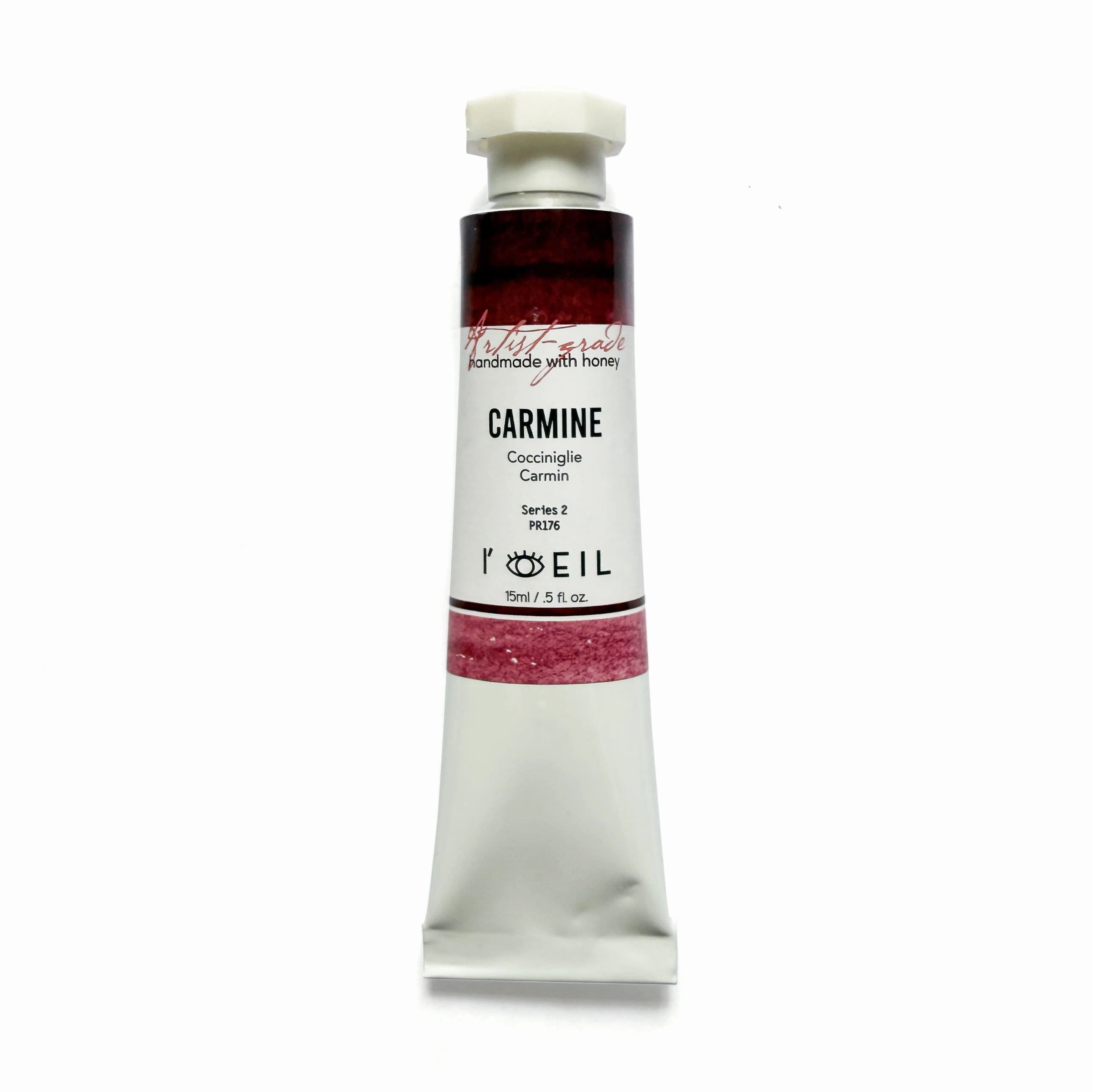 washable colorful Carmine Pr176 - Artist Grade Handmade Honey Based Watercolor Tube 15Ml