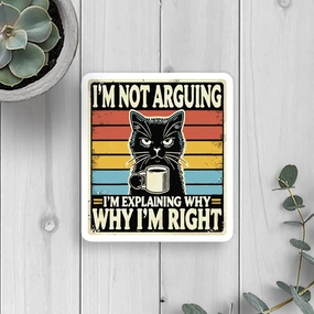 multipack Cat I'M Right Vinyl Sticker
