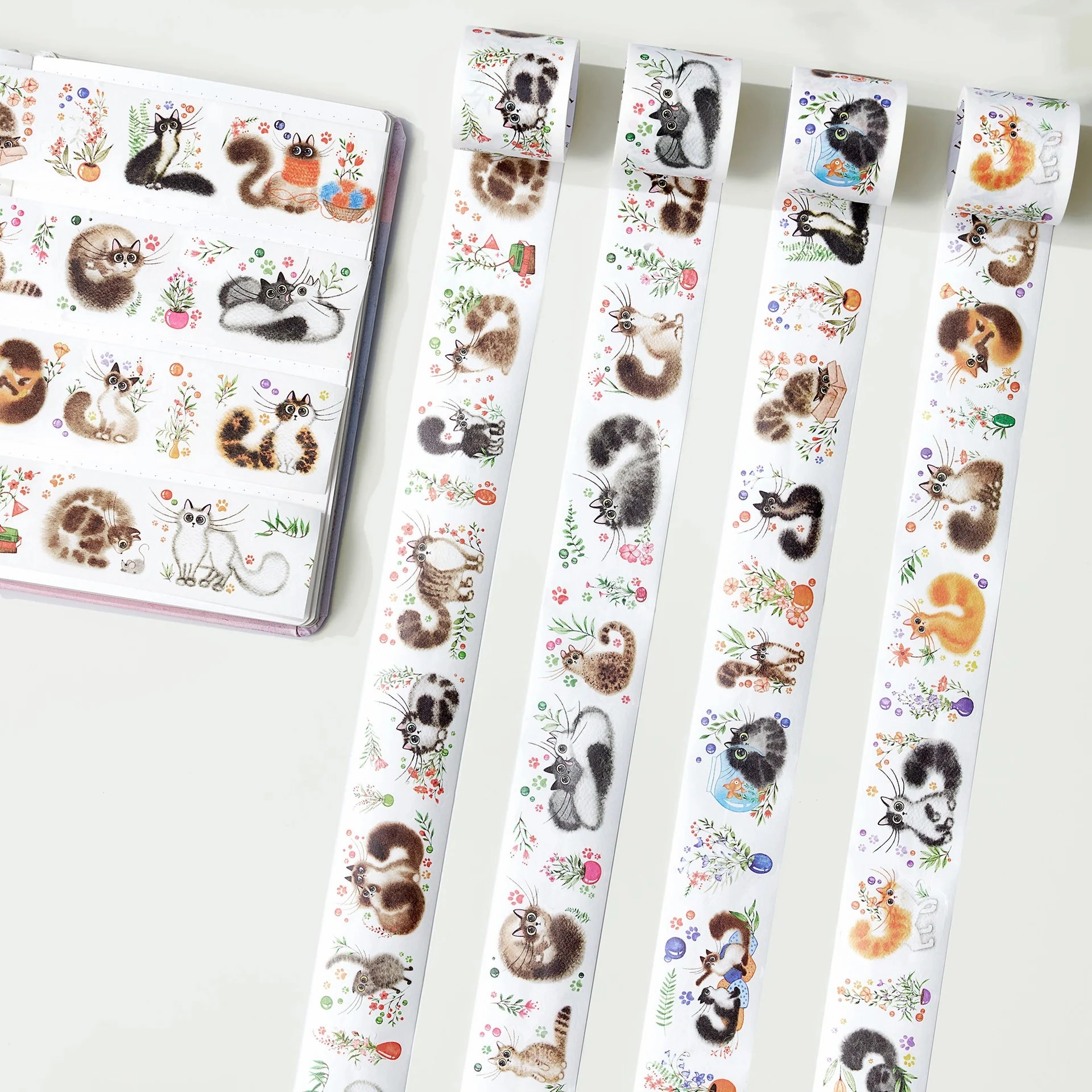 Cat Mood Washi Tape Sticker Set deluxe valuable