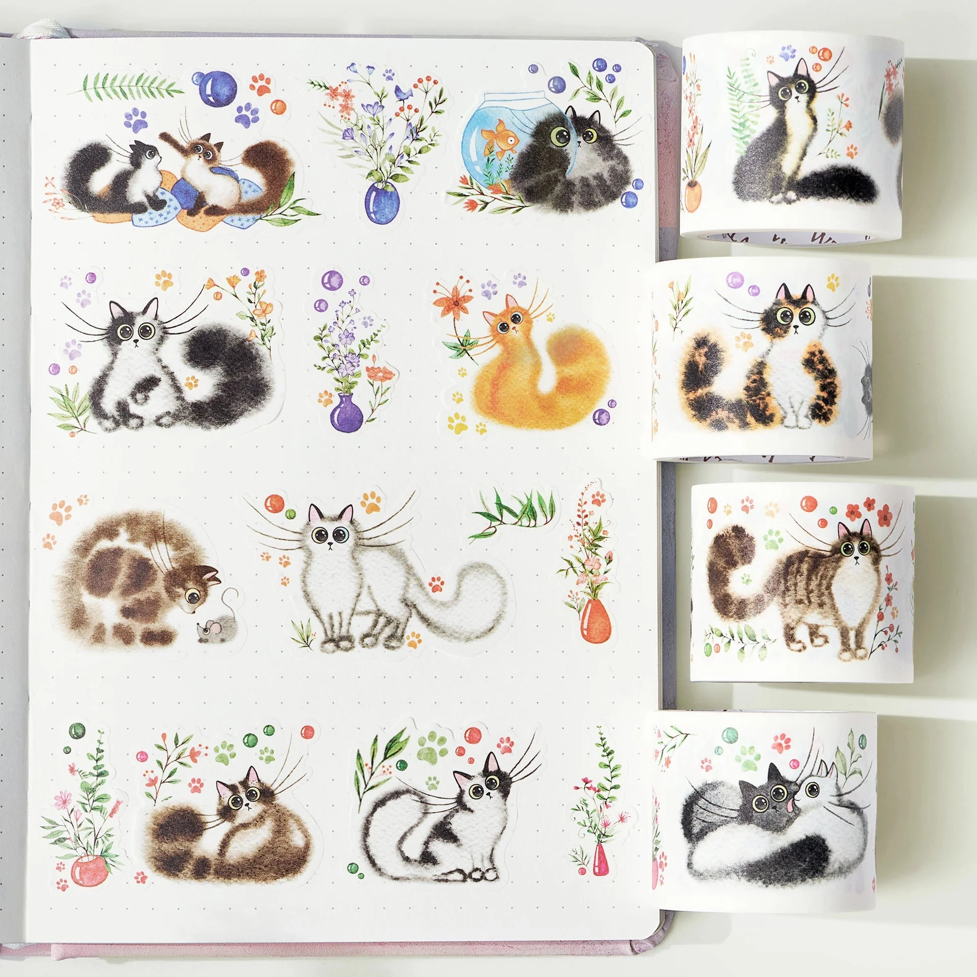 Cat Mood Washi Tape Sticker Set professional biodegradable