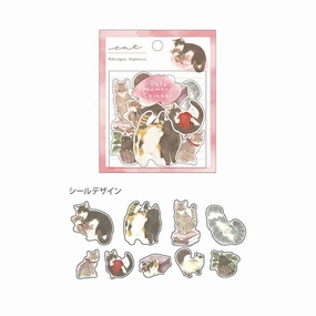 thin Cat Pale Memory Flake Sticker