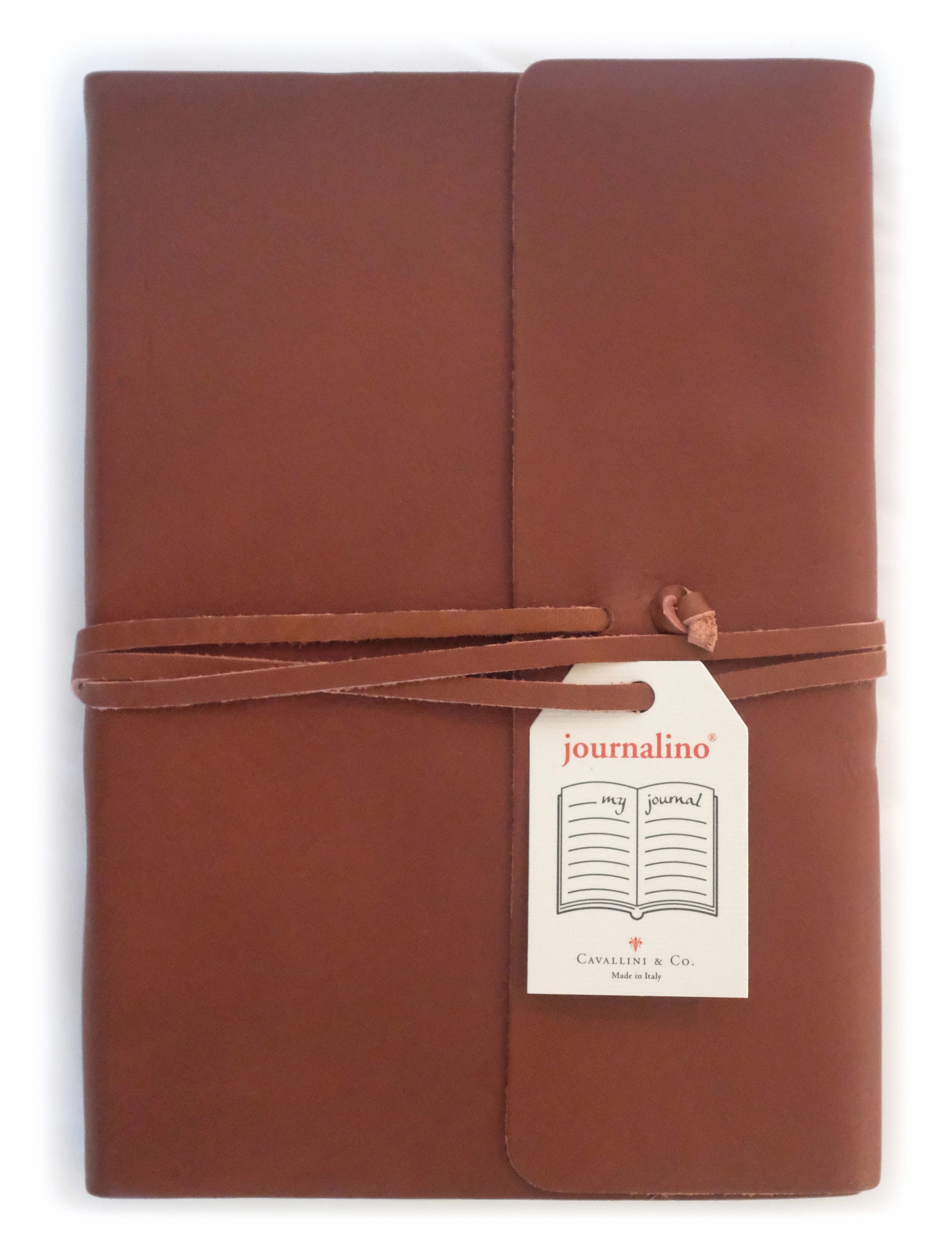 ergonomic large Cavallini & Co. Journalino Grande Lined Leather Journal- 6X8 Inches- Brown