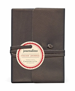 Cavallini & Co. Journalino Medium Leather Journal- Charcoal superior warm