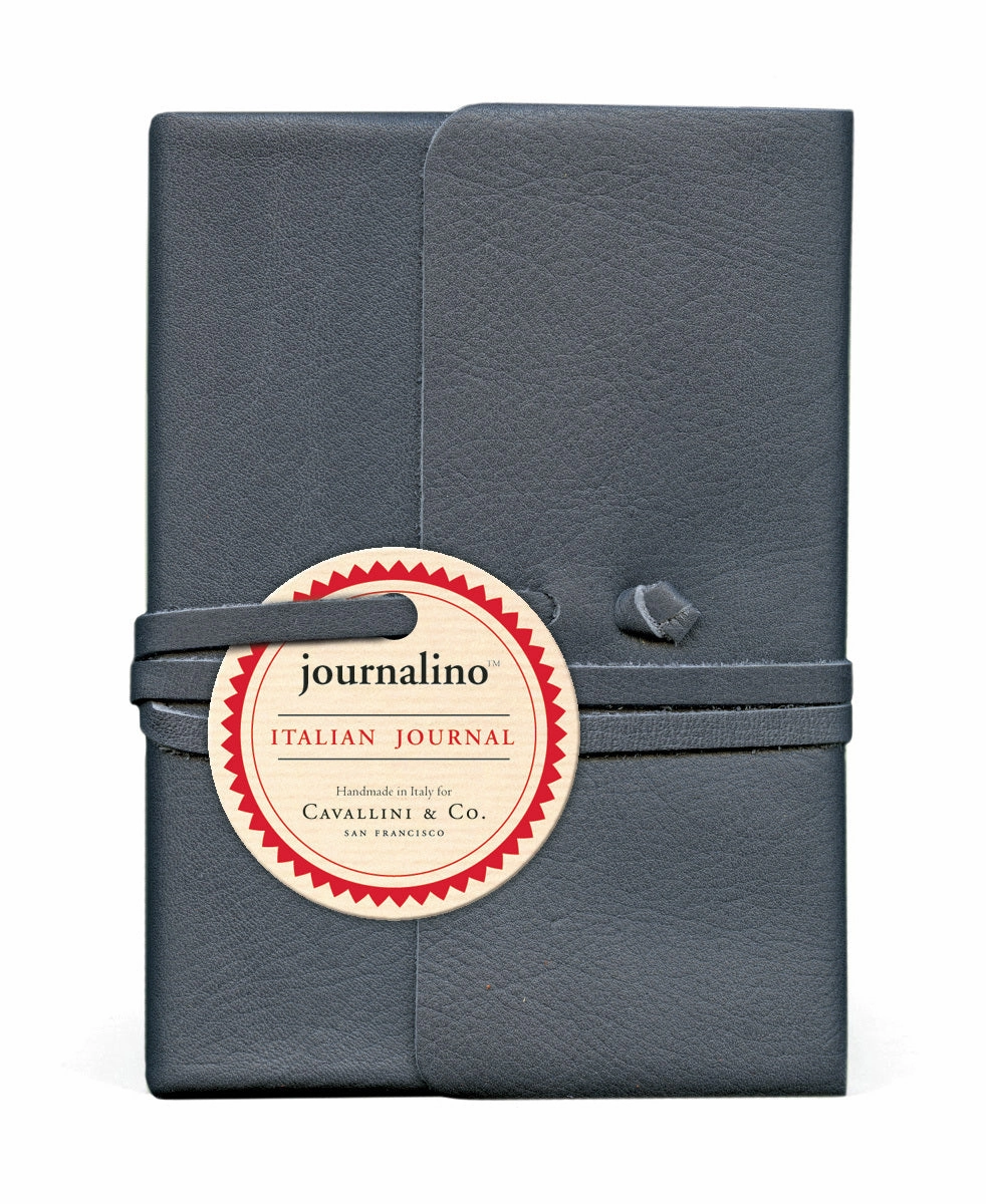 Cavallini & Co. Journalino Medium Leather Journal- Indigo quickdry