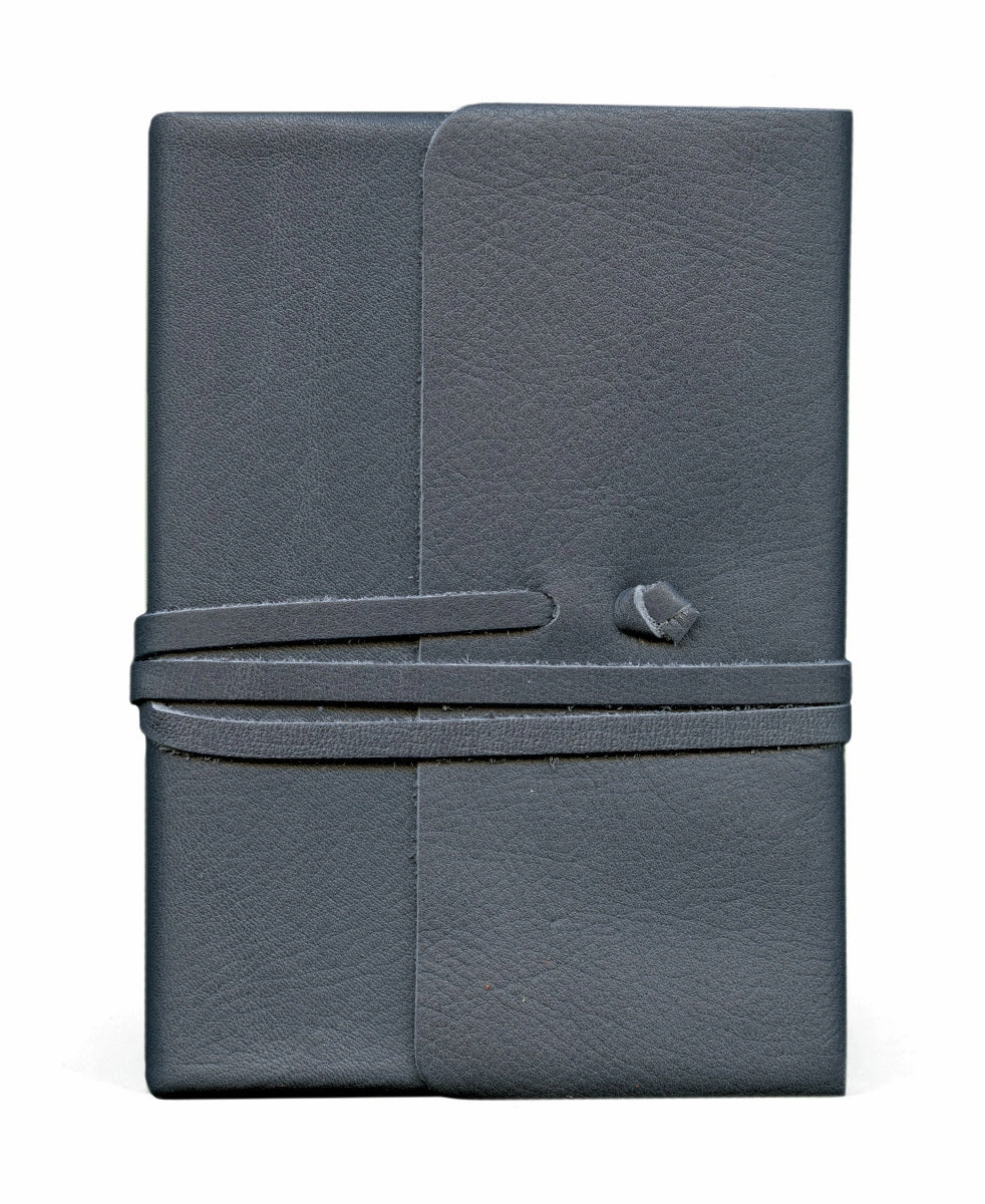 Cavallini & Co. Journalino Medium Leather Journal- Indigo springloaded muted