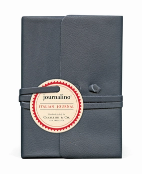 Cavallini & Co. Journalino Medium Leather Journal- Indigo quickdry