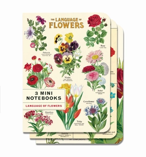 Cavallini & Co. Language Of Flowers Mini Notebook Set set