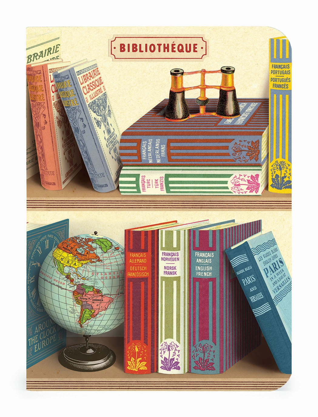 synthetic Cavallini & Co. Library Books Mini Notebook Set