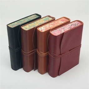 linen earthy Cavallini & Co. Roma Lussa Leather Journal- 5X7 Inches