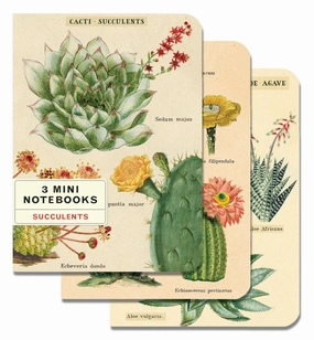 metal Cavallini & Co. Succulents Mini Notebook Set