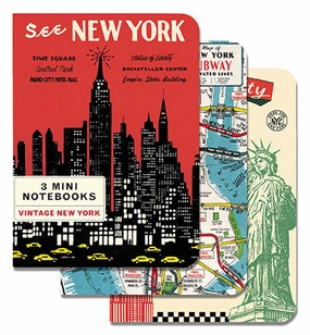 Cavallini & Co. Vintage New York Mini Notebook Set budget shiny