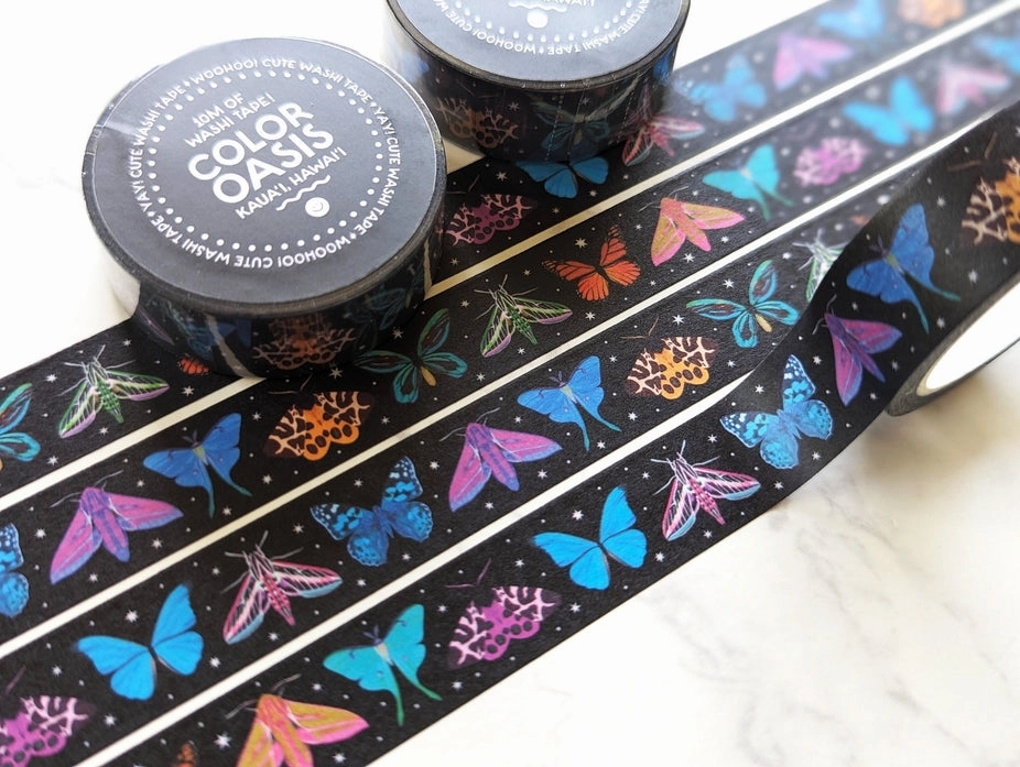 biodegradable thin Celestial Butterflies & Moths Washi Tape