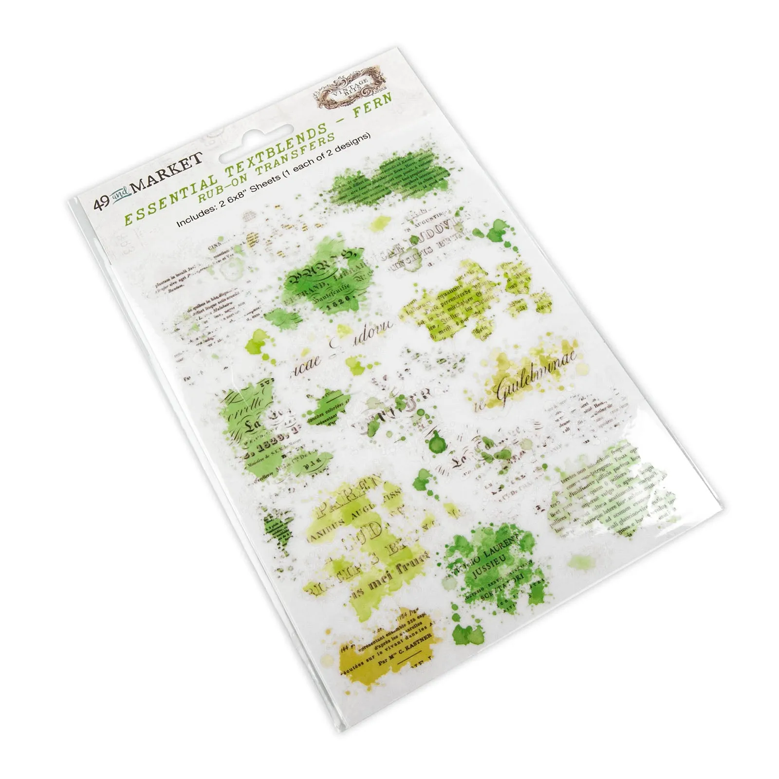 49 And Market Rub On Transfers - Essential Text Blends - Fern robust