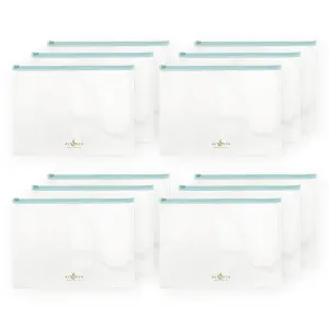 Blue Zip 'N' Keep Pouches Bundle (12 Pcs) eco