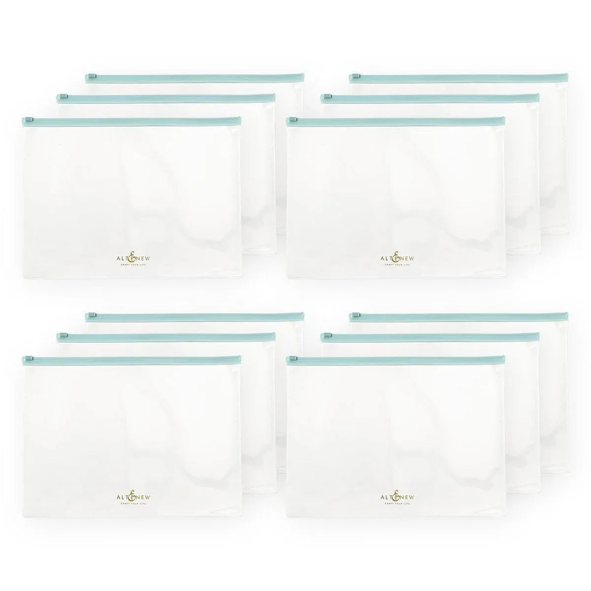Blue Zip 'N' Keep Pouches Bundle (12 Pcs) eco