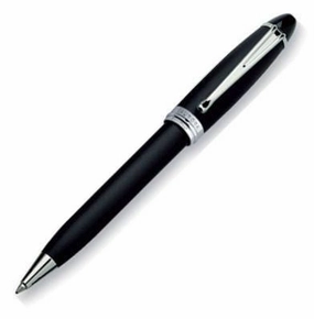 Aurora Ipsilon Satin Black Ballpoint Pen classic