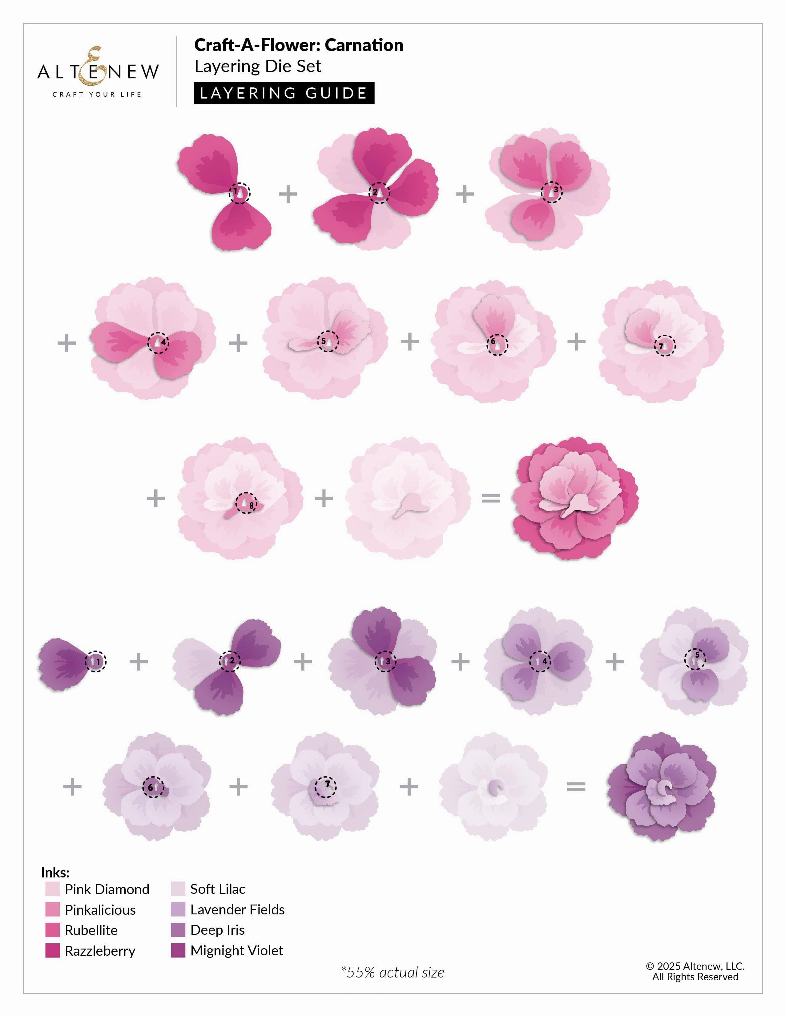Craft-A-Flower: Carnation Layering Die Set mini boxed