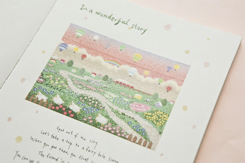 Hot Air Balloon & Rainbow Washi Tape colorful collectible