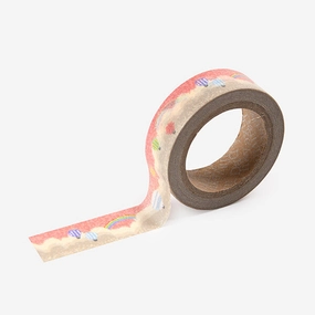 Hot Air Balloon & Rainbow Washi Tape vegan daily
