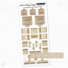 paper Lpd Journaling Brass Binder Clips | Classically Chic Basics Sticker Sheet