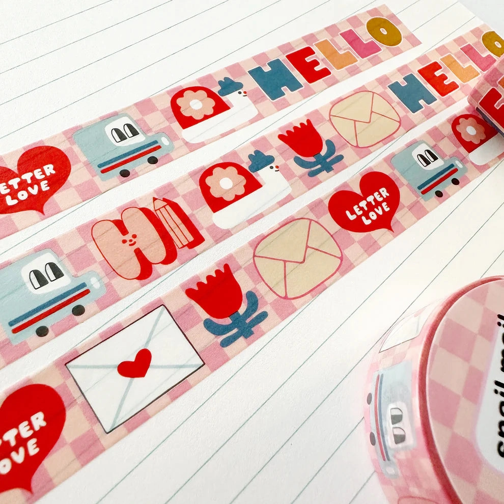 Pink Postal Checks Ssd Washi Tape cool colorful