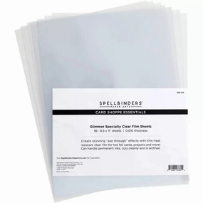 alloy bamboo Spellbinders Glimmer Specialty Clear Film Sheets - 8.5"X11" 10/Pkg